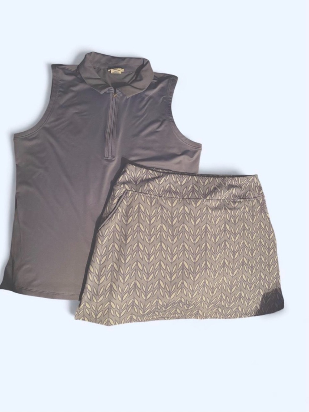 Sleeveless Skort Set In Light Purple Size L for Tennis/Golf/Pickleball